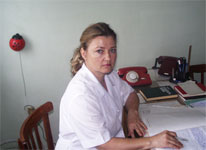 Head of the Physiotherapy<br>Ward of the Hospital,<br>Vera Kolesnikova